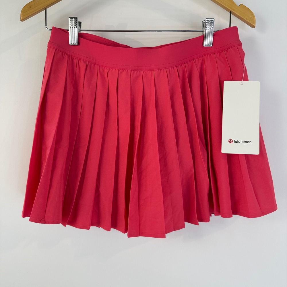 Lululemon High-Rise Pleated Tennis Skirt Womens 8 Glaze Pink Pickleball W8ALRS